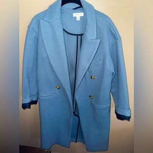 Grey Blue Trench Coat, size 2 (Fits like 4), unique piece